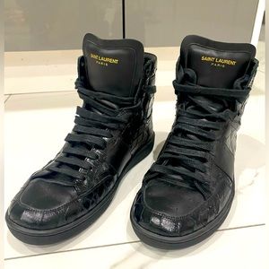 Saint Laurent Sneakers/Runners Crocodile Embossed Leather-Worn Once-Men's sz 7